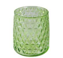 Windlicht - Vase - Trapez Prisma GRUEN