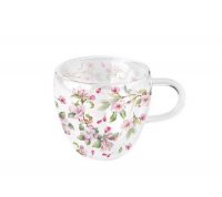 Teeglas - doppelwandig - spring blossom white