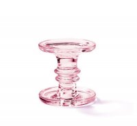 Kerzenhalter Glas - rosa - M