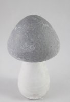 Deko Pilz - Zement grau - M