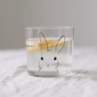 Trinkglas - Glas - Hase schwarz