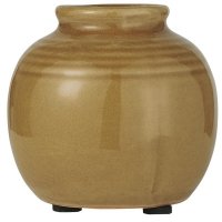 Vase Keramik - senfgelb