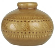 Vase - Keramik - senfgelb