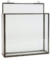 Glas-Wandkasten - Glasseiten - halboffen