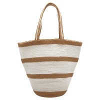 Basket Bag - Korb Tasche - stripe white