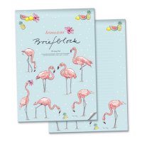 Briefblock - A4 - Flamingo