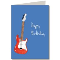 Doppelkarte - Gitarre Happy Birthday