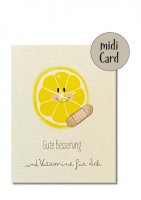 Postkarte Mini - Gute Besserung Vitamine