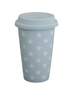 Kaffeebecher - Sterne hellblau
