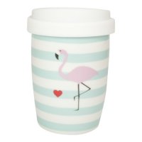 Kaffeebecher - Coffee to go - 250ml - Flamingo