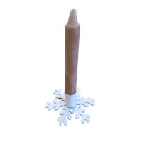 Kerzenhalter Mini - Schneeflocke weiss