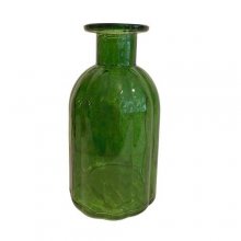 Glas Vase - dunkelgrün M