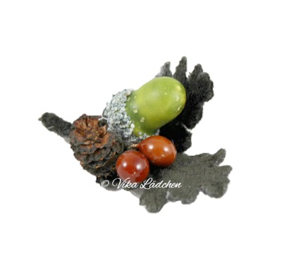 Streudeko Mini - Herbstblatt Eichel - zum Schließen ins Bild klicken