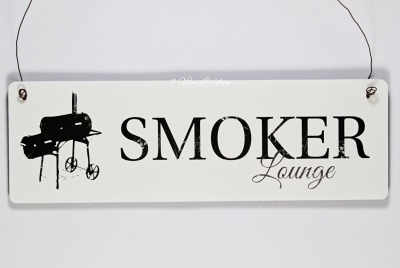 Holzschild - Smoker Lounge - zum Schließen ins Bild klicken