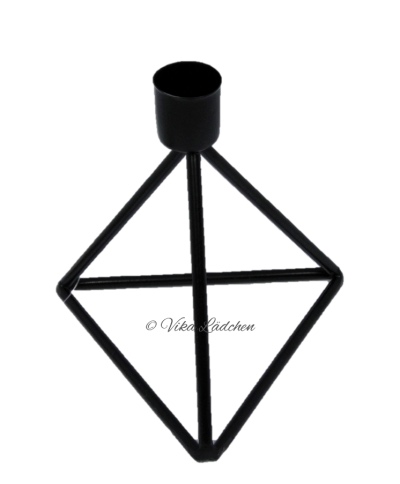 Kerzenhalter Triangel schwarz - zum Schließen ins Bild klicken